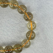 Natural Golden Rutilated Quartz Beads 天然金发水晶手链 47.34g 18.5cm 12.9mm 17 Beads - Huangs Jadeite and Jewelry Pte Ltd