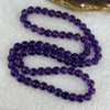 Good Grade Natural Amethyst Necklace 46.46g 52cm 7.7mm 75 Beads