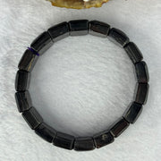 Rare Natural Elite Shungite Bracelet 49.49g 16cm 13.8 by 11.2 by 6.2mm 15 pcs - Huangs Jadeite and Jewelry Pte Ltd