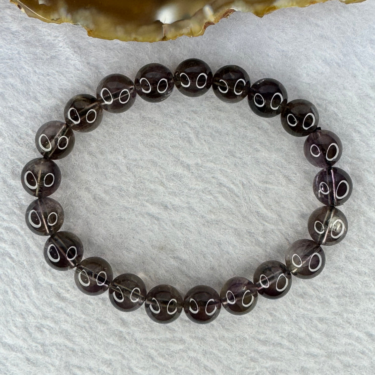 Natural Auralite Crystal Bracelet 极光手链 19.39g 8.9 mm 21 Beads - Huangs Jadeite and Jewelry Pte Ltd