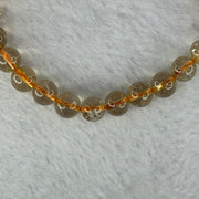 Natural Golden Rutilated Quartz Beads 天然金发水晶手链 15.52g 16cm 7.9mm 25 Beads - Huangs Jadeite and Jewelry Pte Ltd