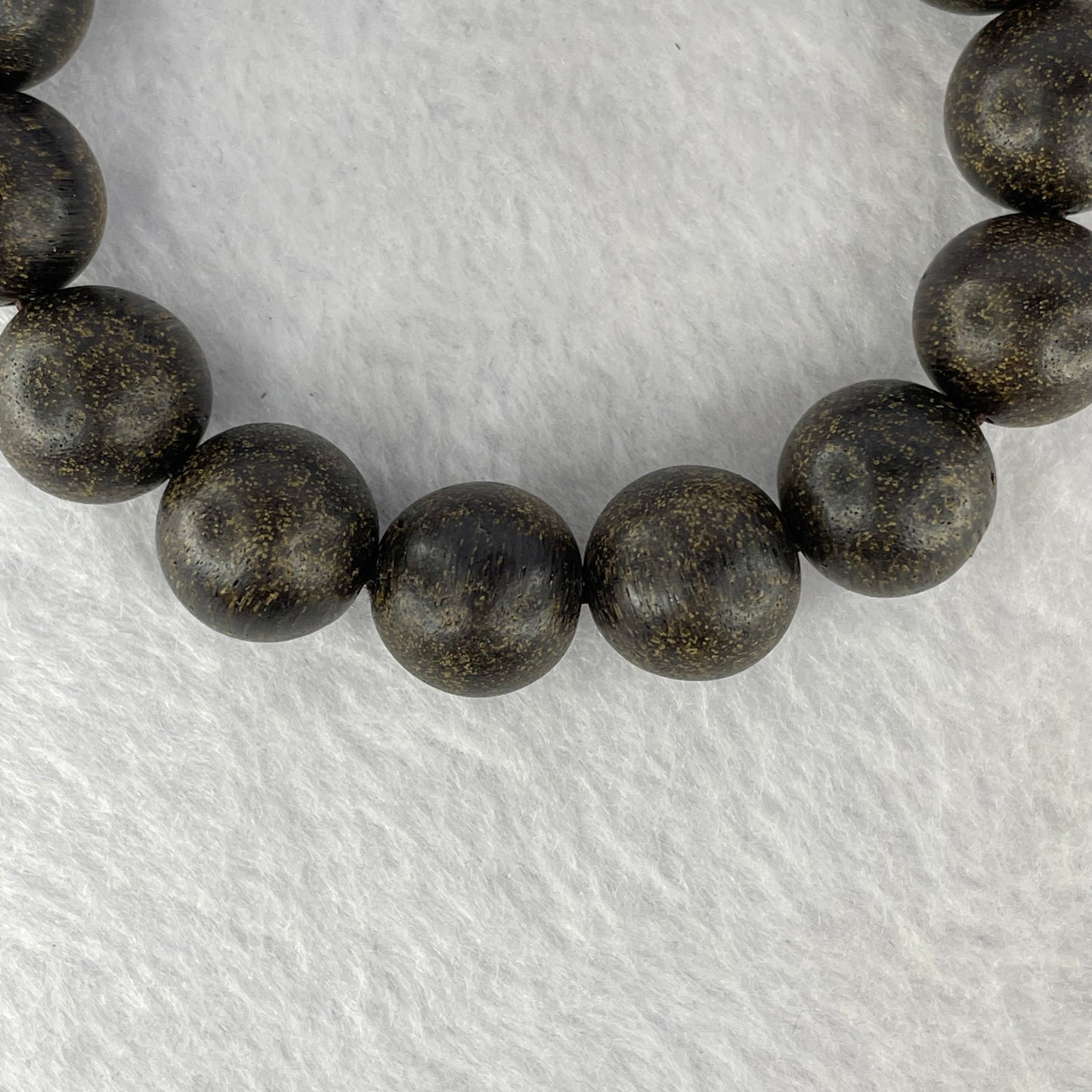 Natural Old Wild Indonesia Agarwood Beads Bracelet (Sinking Type) 天然老野生印尼沉香珠手链 22.72g 17.5 cm / 13.9 mm 15 Beads - Huangs Jadeite and Jewelry Pte Ltd