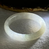 White with Green Piao Hua Quartzite Jade Bangle 天山玉手镯 Internal Diameter 57.8mm 44.10g 11.9 by 11.5mm