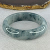 Transparent Slight Purple with Moss Green to Black Piao Hua Sodium Feldspar Jade Bangle 水沫玉手镯 Internal Diameter 59.6mm 76.93g 17.4 by 10.1mm