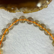 Natural Golden Rutilated Quartz Beads 天然金发水晶手链 14.67g 15cm 7.8mm 24 Beads - Huangs Jadeite and Jewelry Pte Ltd