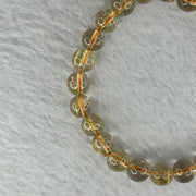 Natural Golden Rutilated Quartz Beads 天然金发水晶手链 15.58g 15.5cm 7.9mm 25 Beads - Huangs Jadeite and Jewelry Pte Ltd