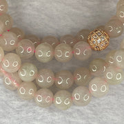 Type A Semi Icy Pink Jadeite Beads Necklace 98 Beads 7.2mm 58.12g - Huangs Jadeite and Jewelry Pte Ltd