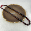 Natural Blood Red Amber Beads Bracelet 天然血珀手链 27.99g 48cm 7.3-11.5mm 43 Beads