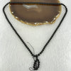 Natural Dark Matt Black Amber Beads Necklace 天然大黑天翁琥珀项链 10.22g 56cm 7.5mm 1 Bead 5.4mm 108 Beads