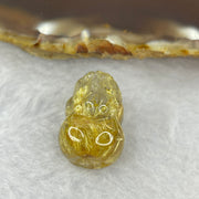 Good Grade Natural Golden Rutilated Quartz Pixiu Charm for Bracelet 天然金发水晶貔貅 5.34g 19.3 by 13.7 by 11.7mm - Huangs Jadeite and Jewelry Pte Ltd