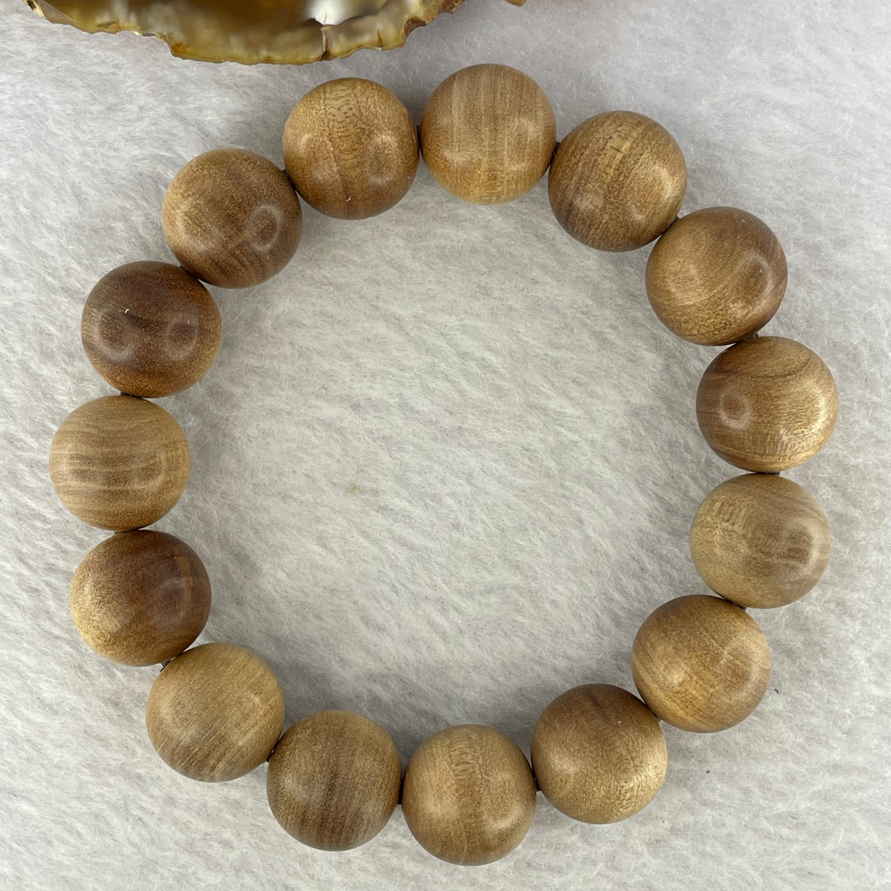 Natural Wild Old India Sandalwood Bracelet 老山檀手链  23.74g 15.2 mm 15 Beads - Huangs Jadeite and Jewelry Pte Ltd