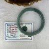 Type A Blueish Green Jadeite Bat and Coins Bangle 49.72g 9.1 by 9.2 by Internal Diameter 60.9mm