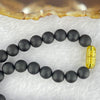 Natural Dark Matt Black Amber Beads Necklace 天然大黑天翁琥珀项链 14.98g 44cm 7.7mm 60 Beads