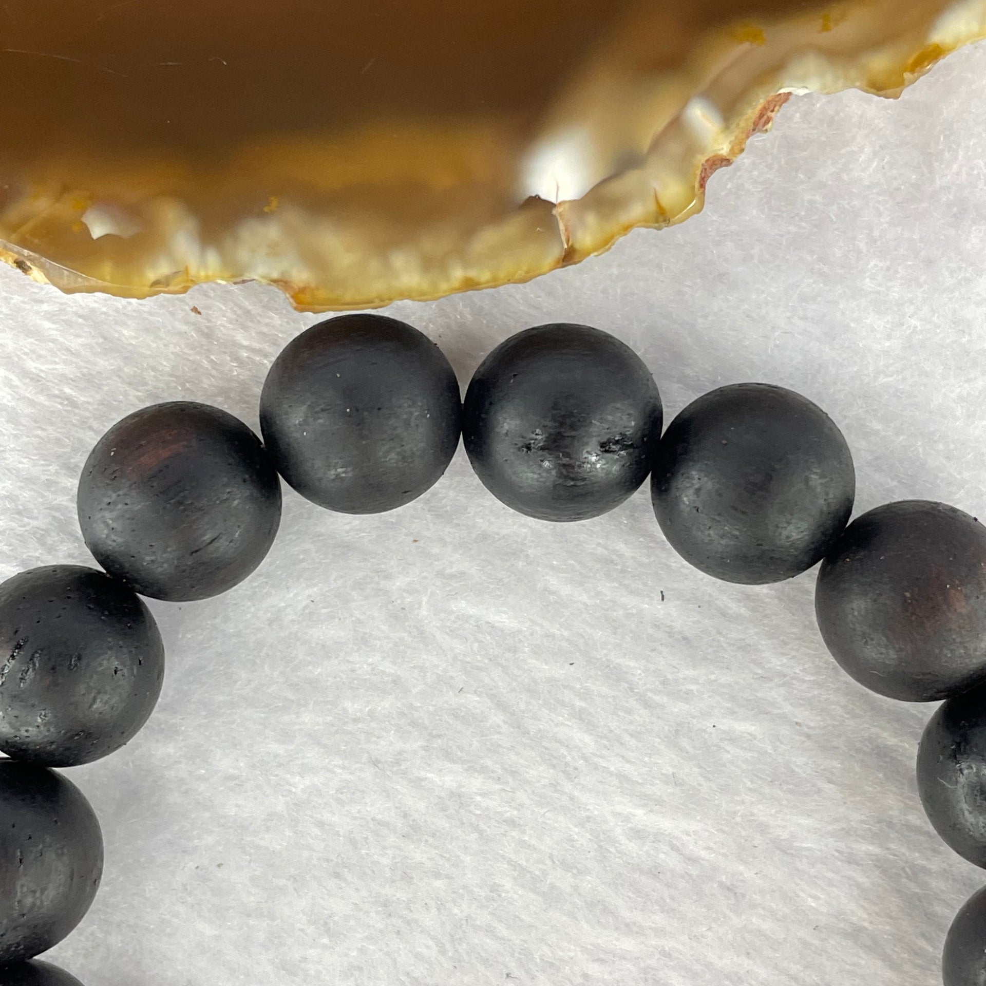 Natural Wild Hainan Jiang Zhen Xiang ( Acronychia Pedunculata) Beads Bracelet (Sinking Type) 天然野生海南降真香珠手链 14.22g 18cm / 12.3mm 17 Beads - Huangs Jadeite and Jewelry Pte Ltd