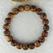 Natural Hainan Huang Huali Rosewood Beads Bracelet 天然海南黄花梨手链 11.18g 17cm 10.9mm 20 Beads - Huangs Jadeite and Jewelry Pte Ltd