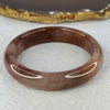 Transparent Purple with Yellow Quartzite Jade Bangle 天山玉手镯 Internal Diameter 58.2mm 50.50g 14.1 by 8.4mm