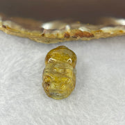 Above Average Grade Natural Golden Rutilated Quartz Pixiu Charm for Bracelet 天然金发水晶貔貅 5.57g 22.3 by 13.5 by 10.8mm - Huangs Jadeite and Jewelry Pte Ltd