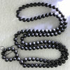 Natural Matt Black Gold King Amber Beads Necklace 天然黑金翁王琥珀项链 20.72g 72cm 6.9mm 108 Beads