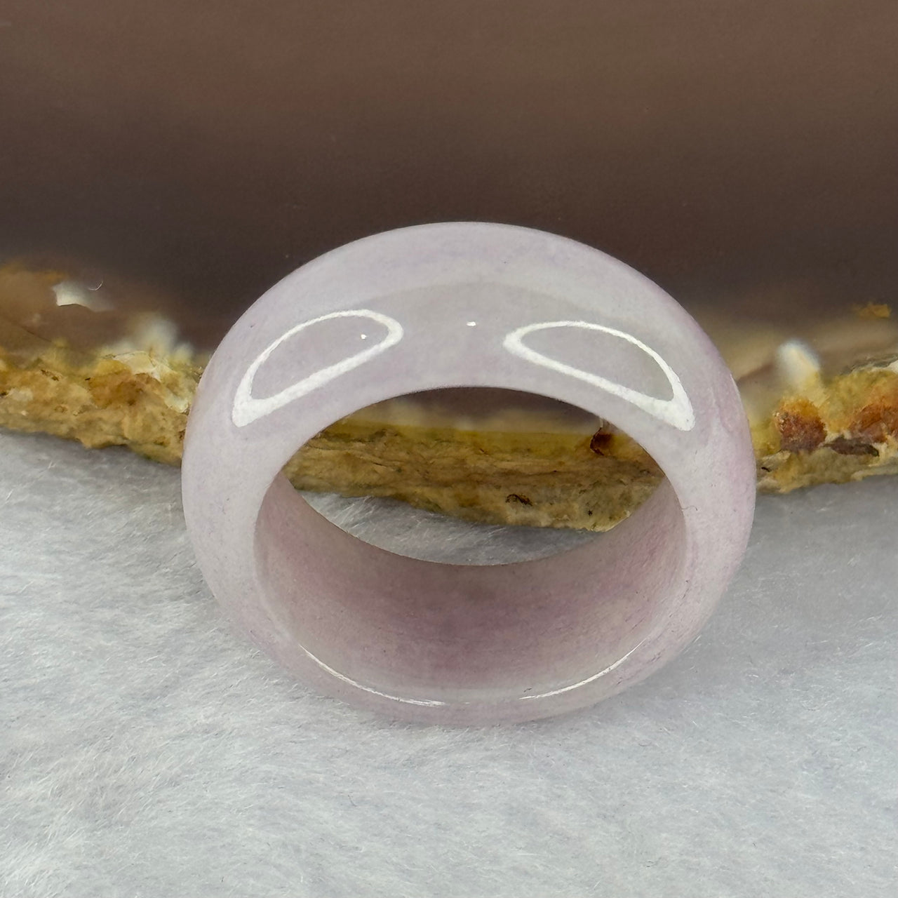 Type A Lavender Jadeite Ring 6.85g 10.0 by 3.8mm US9.5 HK21.5