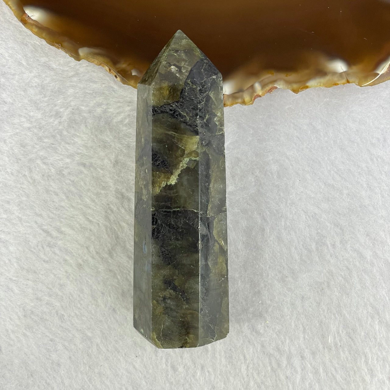 Natural Labradorite Mini Tower 91.44g 85.0 by 29.2 by 23.4mm - Huangs Jadeite and Jewelry Pte Ltd