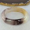 Transparent to White Purple Yellow Quartzite Jade Bangle 天山玉手镯 Internal Diameter 62.1mm 63.00g 16.1 by 8.7mm