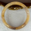 Peach Yellow Purple Quartzite Jade Bangle 天山玉手镯 63.0mm 75.54g 18.4 by 9.9mm