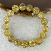 Good Grade Natural Golden Rutilated Quartz Beads Bracelet 天然金发晶珠手链 32.96g 16cm 11.2 mm 17 Beads - Huangs Jadeite and Jewelry Pte Ltd