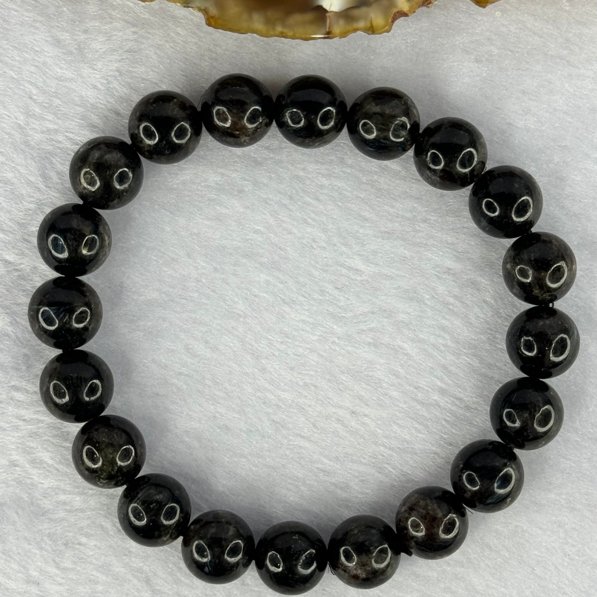 Rare Natural Arfredsonite Bracelet 31.94g 17.5cm 10.1mm 20 Beads - Huangs Jadeite and Jewelry Pte Ltd