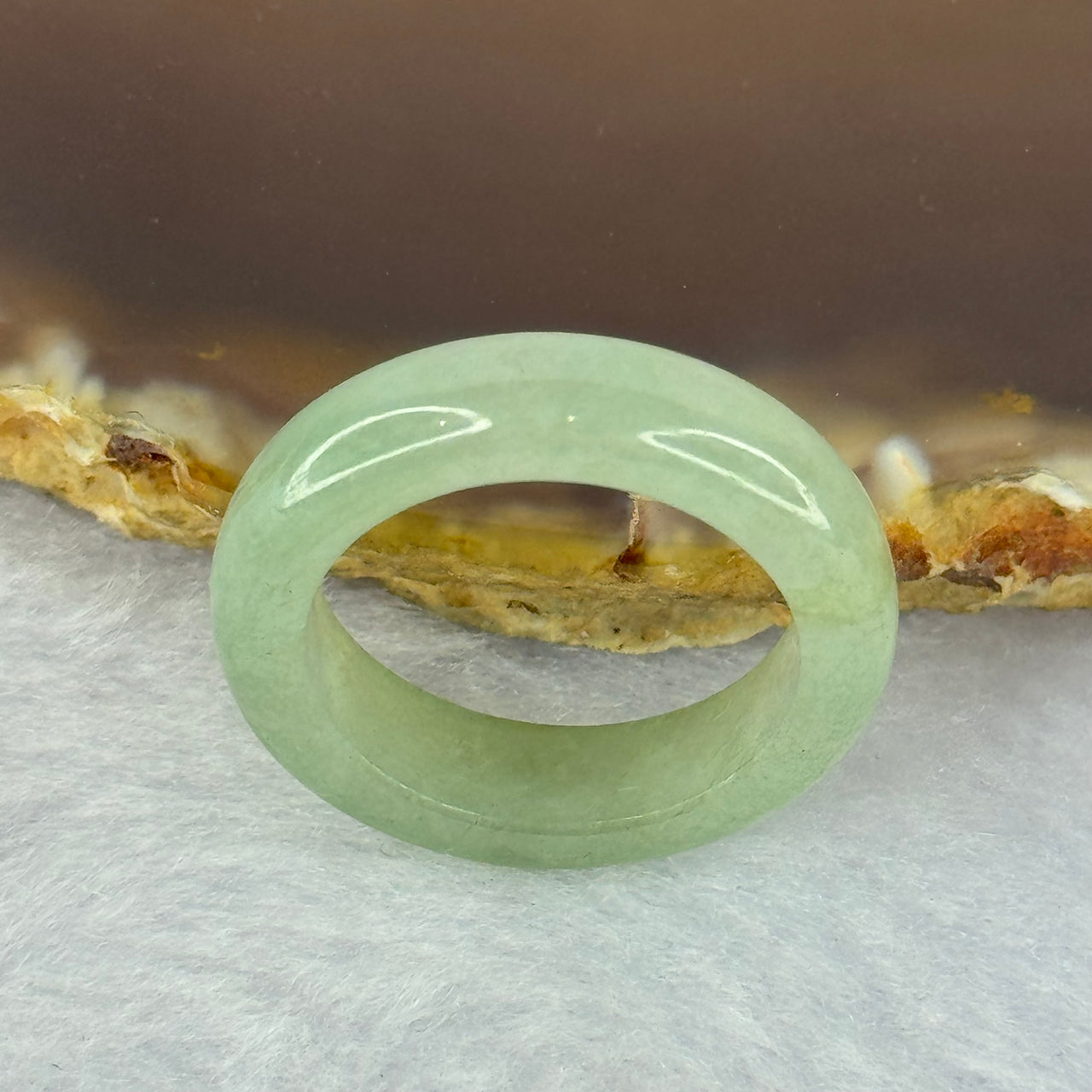 Type A Green Jadeite Ring 3.65g 5.8 by 3.8mm US7.25 HK16