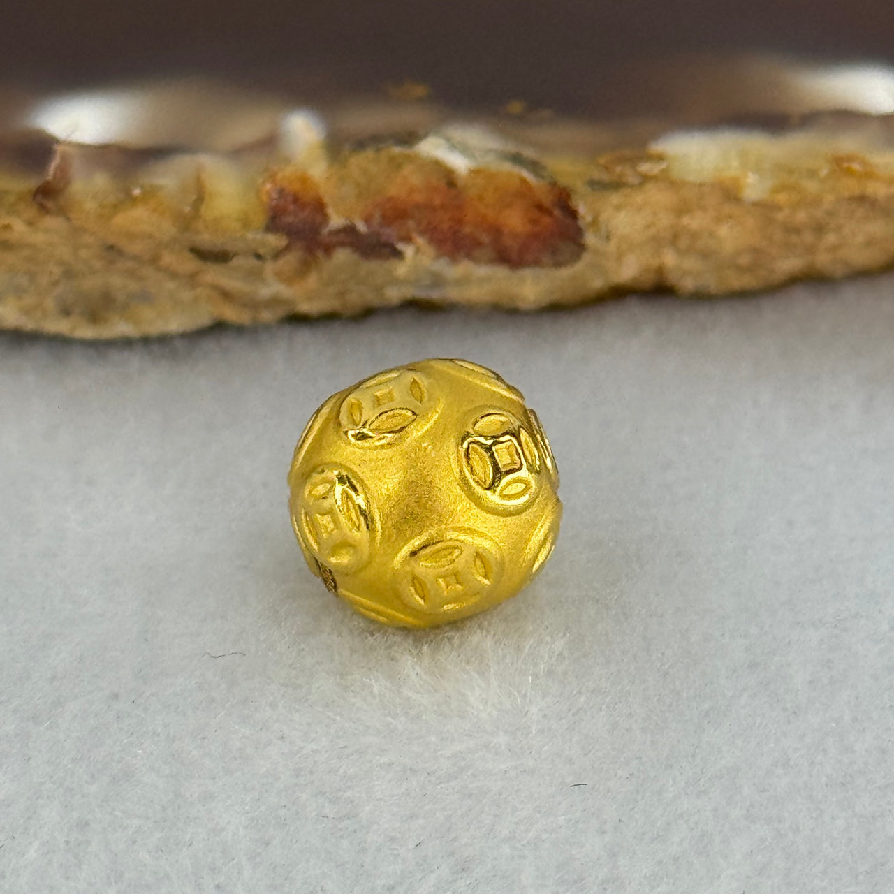 9999 24K Ancient Coins Design Gold Ball 10.0mm 0.99g