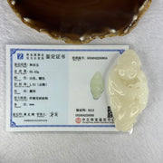 Natural White Nephrite Benefactor Display Hand play 92.43g 83.8 by 40.6 by 22.4mm - Huangs Jadeite and Jewelry Pte Ltd