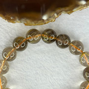 Natural Golden Rutilated Quartz Beads 天然金发水晶手链 47.97g 19cm 13.0mm 17 Beads - Huangs Jadeite and Jewelry Pte Ltd