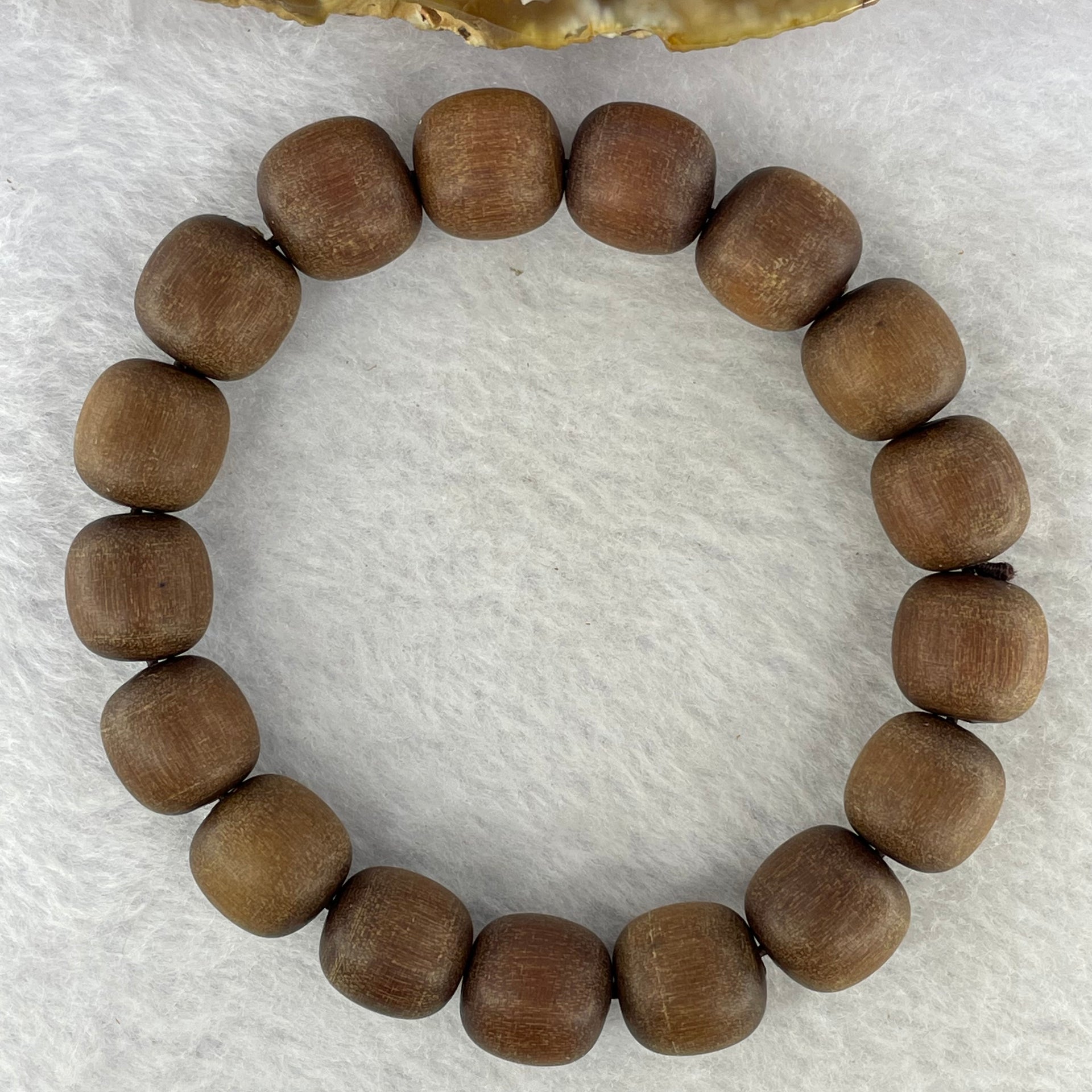 Natural Wild Australian Sandalwood 檀香 Beads Bracelet 21.05g 12.8 mm 17 Beads - Huangs Jadeite and Jewelry Pte Ltd