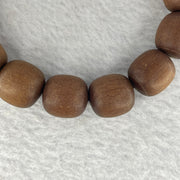 Natural Wild Australian Sandalwood Beads Bracelet 自然野生澳大利亚檀香手链 30.00g 14.9mm 15 Beads - Huangs Jadeite and Jewelry Pte Ltd