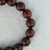 Natural Blood Zitan Beads Bracelet 天然血檀木手链 13.35g 17.5cm 11.9mm 17 Beads - Huangs Jadeite and Jewelry Pte Ltd