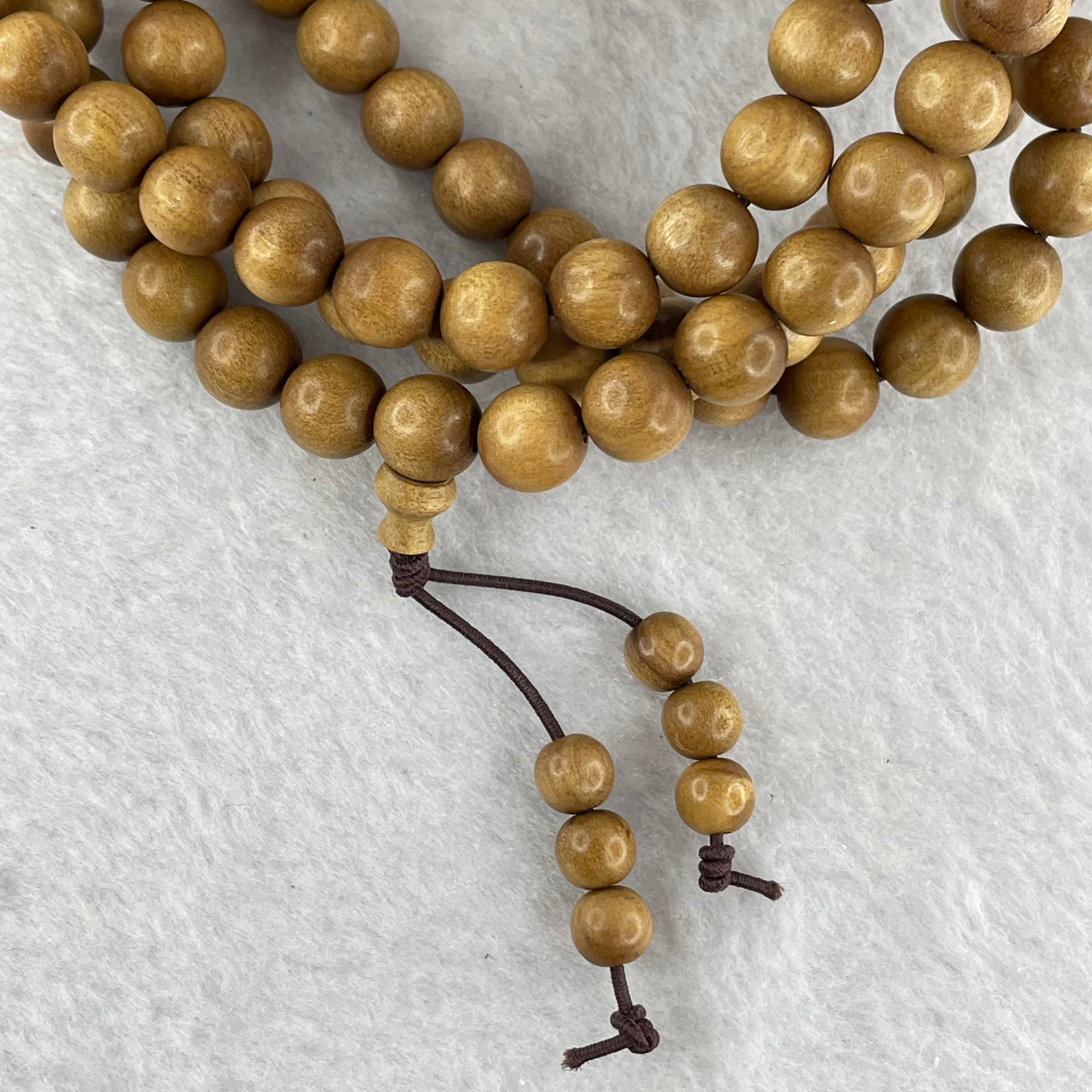 Natural Wild Old India Sandalwood Necklace 印度老山檀  29.35g 8.2mm 108+6 Beads - Huangs Jadeite and Jewelry Pte Ltd