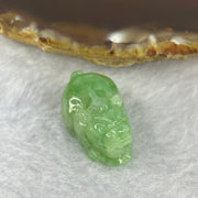 Type A Bright Green Jadeite Pixiu Pendent A货辣绿色翡翠貔貅牌 9.14g 23.8 by 15.6 by 13.4 mm - Huangs Jadeite and Jewelry Pte Ltd