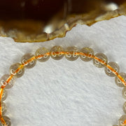 Natural Golden Rutilated Quartz Beads 天然金发水晶手链 15.52g 16cm 7.9mm 25 Beads - Huangs Jadeite and Jewelry Pte Ltd