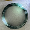 Transparent Colourless with Dark Greenish Black Piao Hua Sodium Feldspar Jade Bangle 水沫玉手镯 Internal Diameter 58.3mm 59.21g 15.3 by 9.0mm