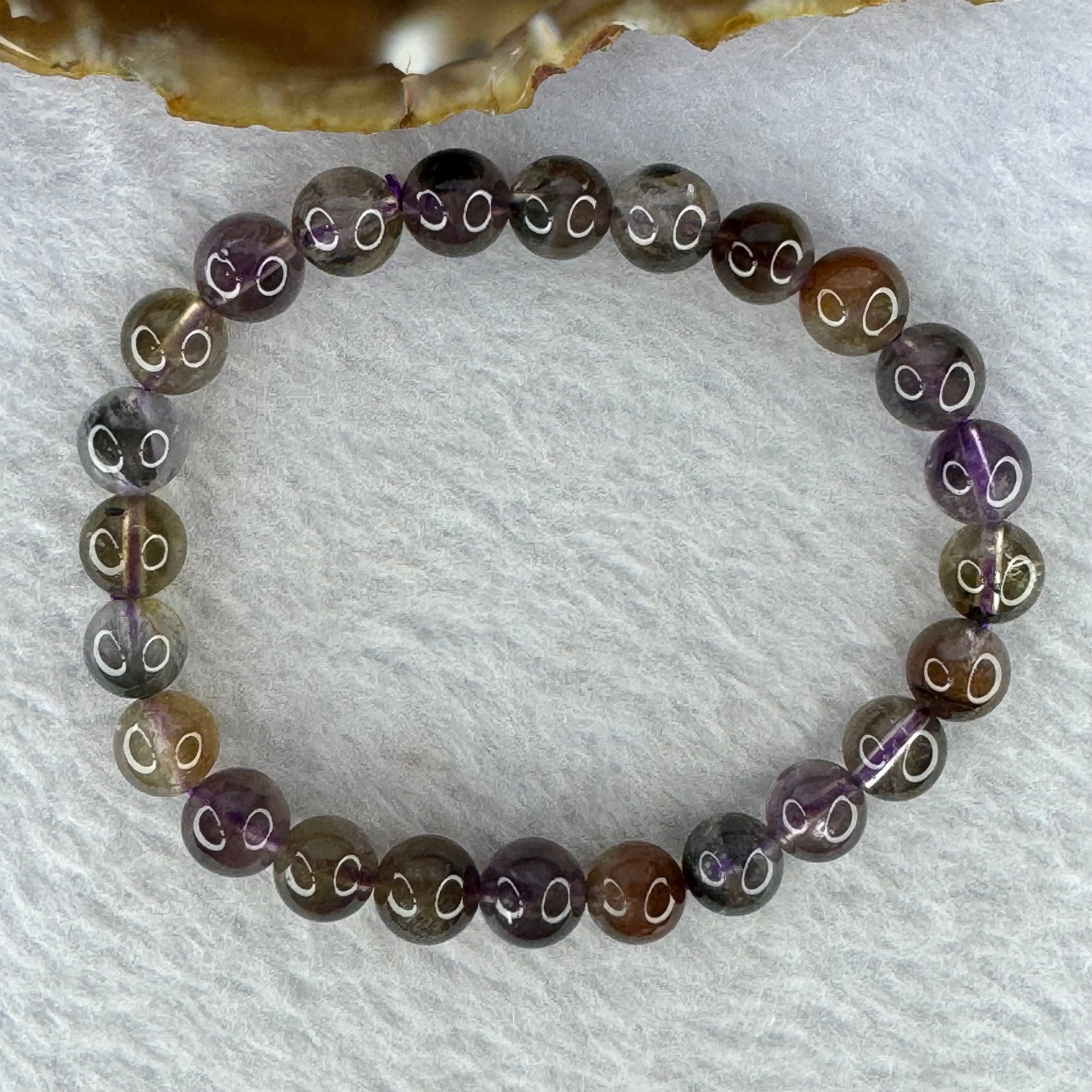 Natural Auralite Crystal Bracelet 极光手链 15.71g 7.9 mm 24 Beads - Huangs Jadeite and Jewelry Pte Ltd