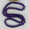 Good Grade Natural Amethyst Necklace 46.46g 52cm 7.7mm 75 Beads