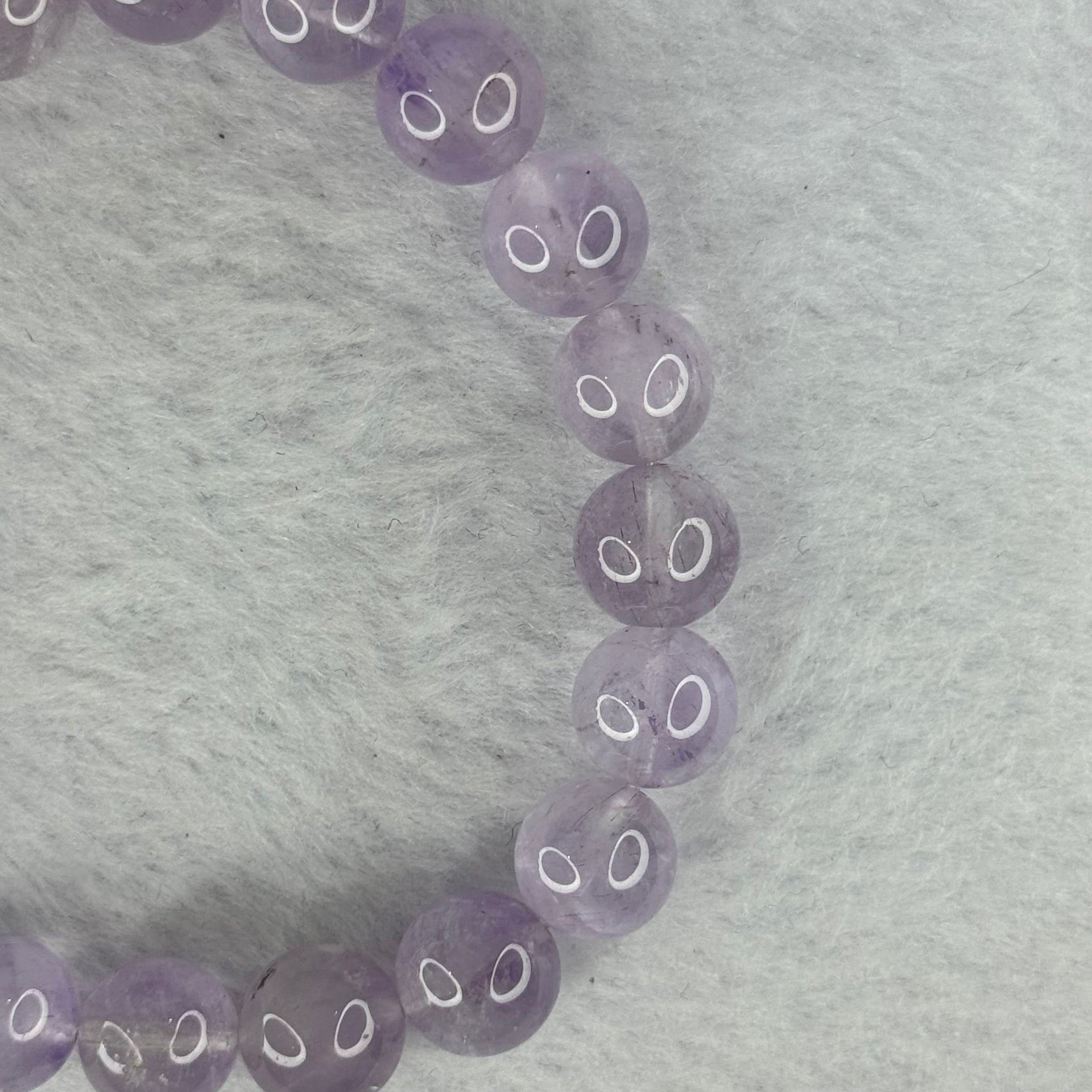 Natural Super 7 Amethyst Beads Bracelet 天然紫超七手链 25.17g 16.5cm 9.8mm 20 Beads - Huangs Jadeite and Jewelry Pte Ltd