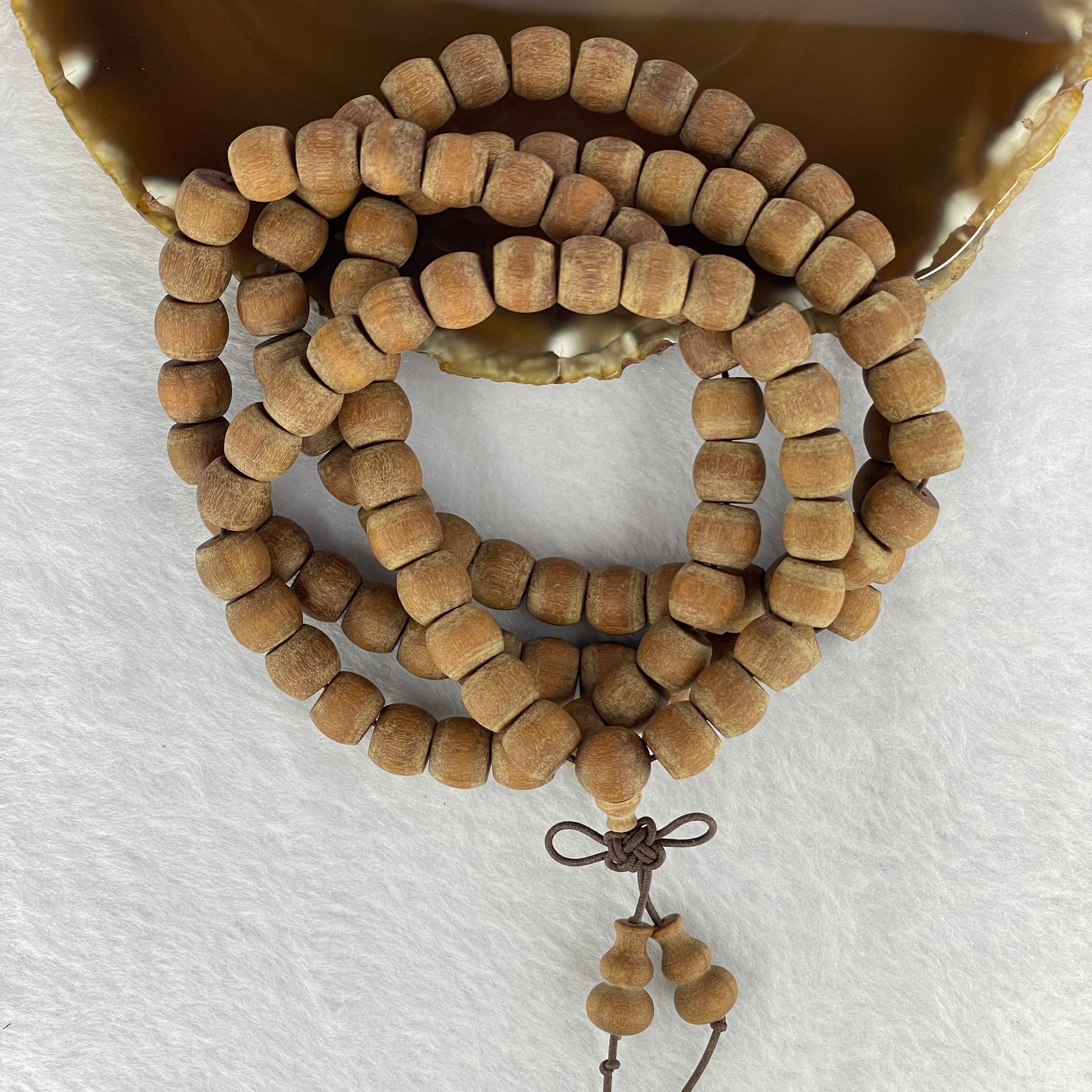 Natural Wild Australian Sandalwood 檀香 Beads Necklace 59.05g  9.8 mm 111 Beads 2 Hulu Beads - Huangs Jadeite and Jewelry Pte Ltd