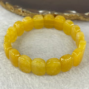 Natural Orange Aventurine Bracelet 31.36g 17cm 14.5 by 10.5 by 5.6mm 18 pcs - Huangs Jadeite and Jewelry Pte Ltd