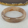 Transparent Pink with Purple and Orange Quartzite Jade Bangle 天山玉手镯 62.0mm 62.98 by 15.5 by 8.8mm