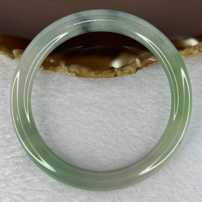 Type A Green Lavender Jadeite Bangle 36.73g Internal Diameter 56.2mm 7.6 by 9.0mm (Very Slight Internal Line)