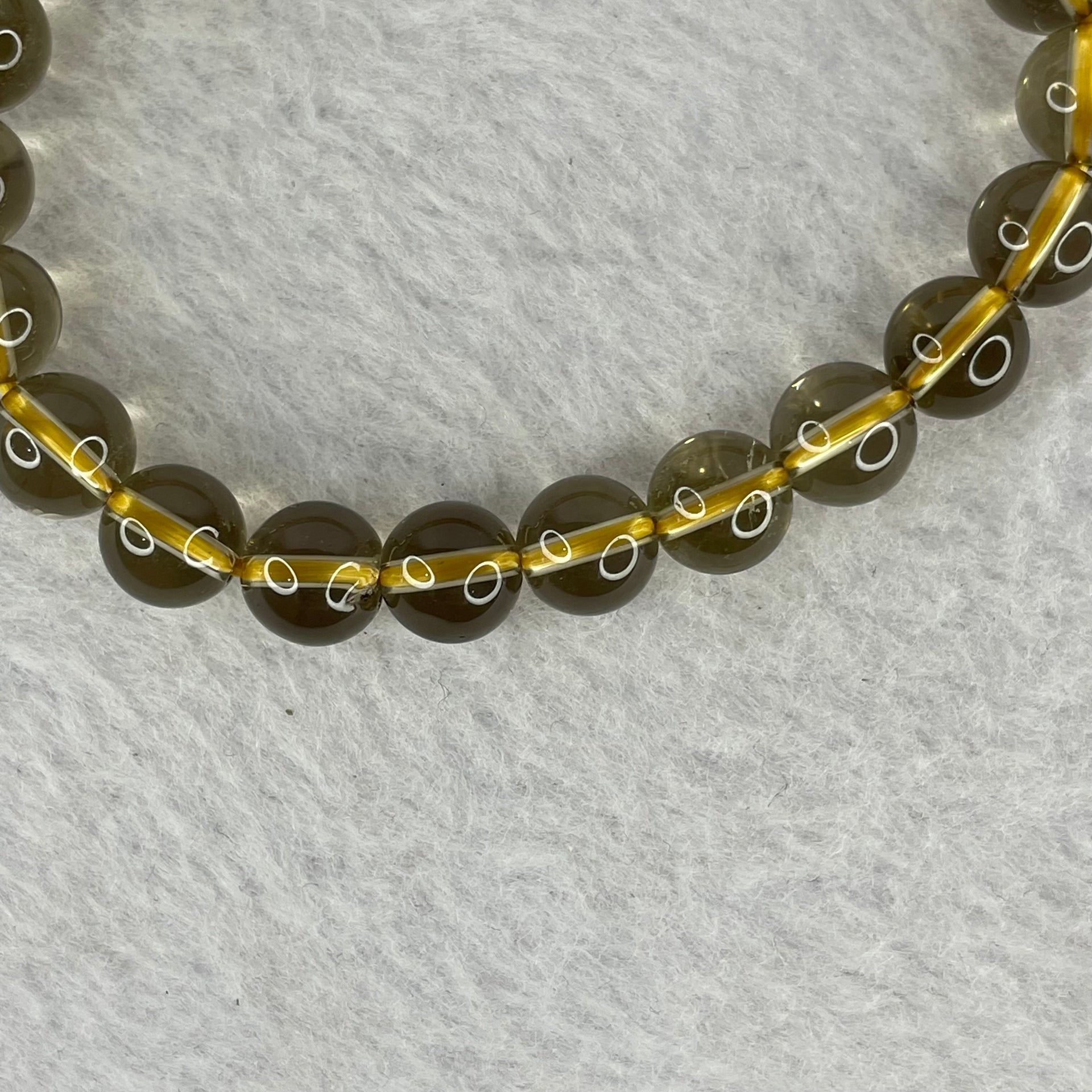 Natural Smoky Quartz Bracelet 18.03g 15.5cm 8.3mm 23 Beads - Huangs Jadeite and Jewelry Pte Ltd