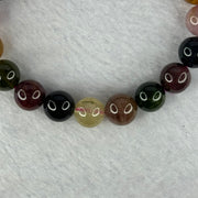 Good Grade Natural Tourmaline Beads Bracelet 好的天然碧玺珠手链 26.92g 16.5cm 10.1mm 20 Beads - Huangs Jadeite and Jewelry Pte Ltd