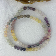 Natural Mixed Colours Fluorite Necklace 51.34g 7.7mm 76 Beads 54cm Elastic - Huangs Jadeite and Jewelry Pte Ltd