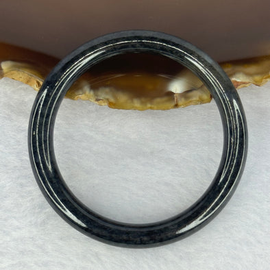 Type A Black Grey Wuji Jadeite Baby Bangle 14.30g Internal Diameter 40.7mm 6.3 by 6.4mm